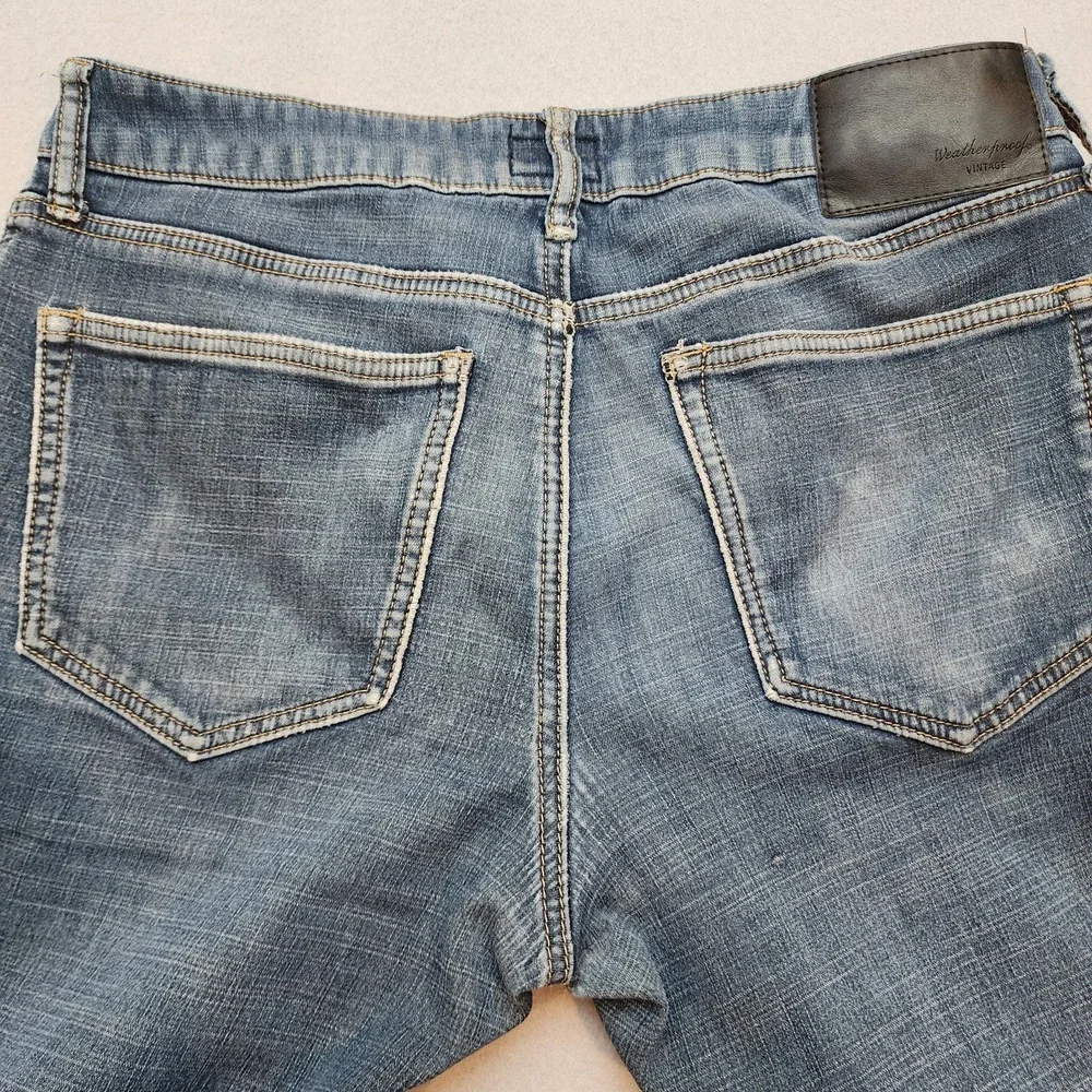 Weatherproof Vintage Fleece Lined Men's Regular Fit Distressed Jeans  32x32 Blue